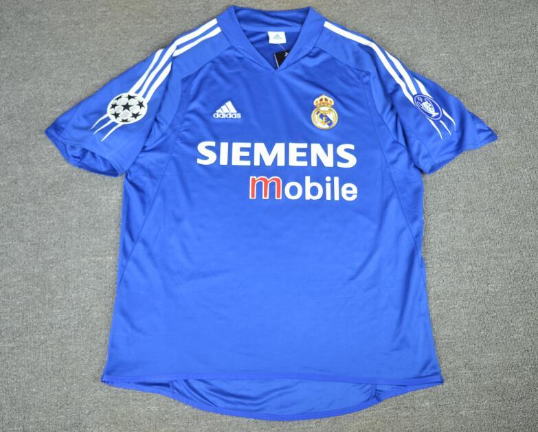 AAA Quality Real Madrid 04/05 Away Blue Soccer Jersey